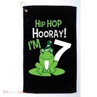 7th Birthday Frog Funny Party 7 Year Old Golf Towel thumb 0