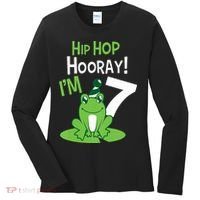 7th Birthday Frog Funny Party 7 Year Old Women's Long Sleeve Shirt thumb 0