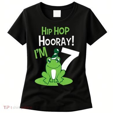 7th Birthday Frog Funny Party 7 Year Old Women's T-Shirt
