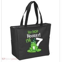 7th Birthday Frog Funny Party 7 Year Old Tote Bag thumb 2