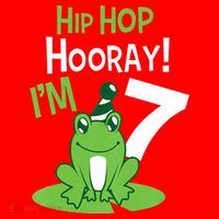 7th Birthday Frog Funny Party 7 Year Old Santa Hat thumb 1