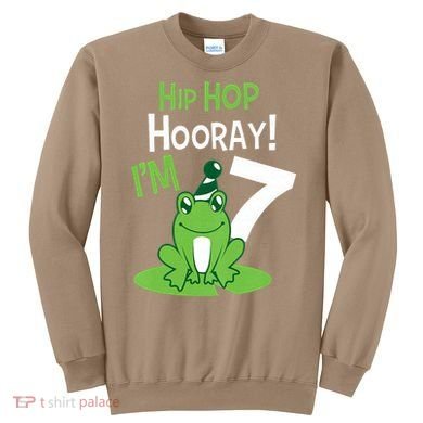 7th Birthday Frog Funny Party 7 Year Old Sweatshirt