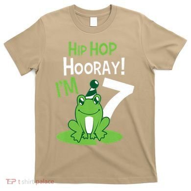 7th Birthday Frog Funny Party 7 Year Old T-Shirt