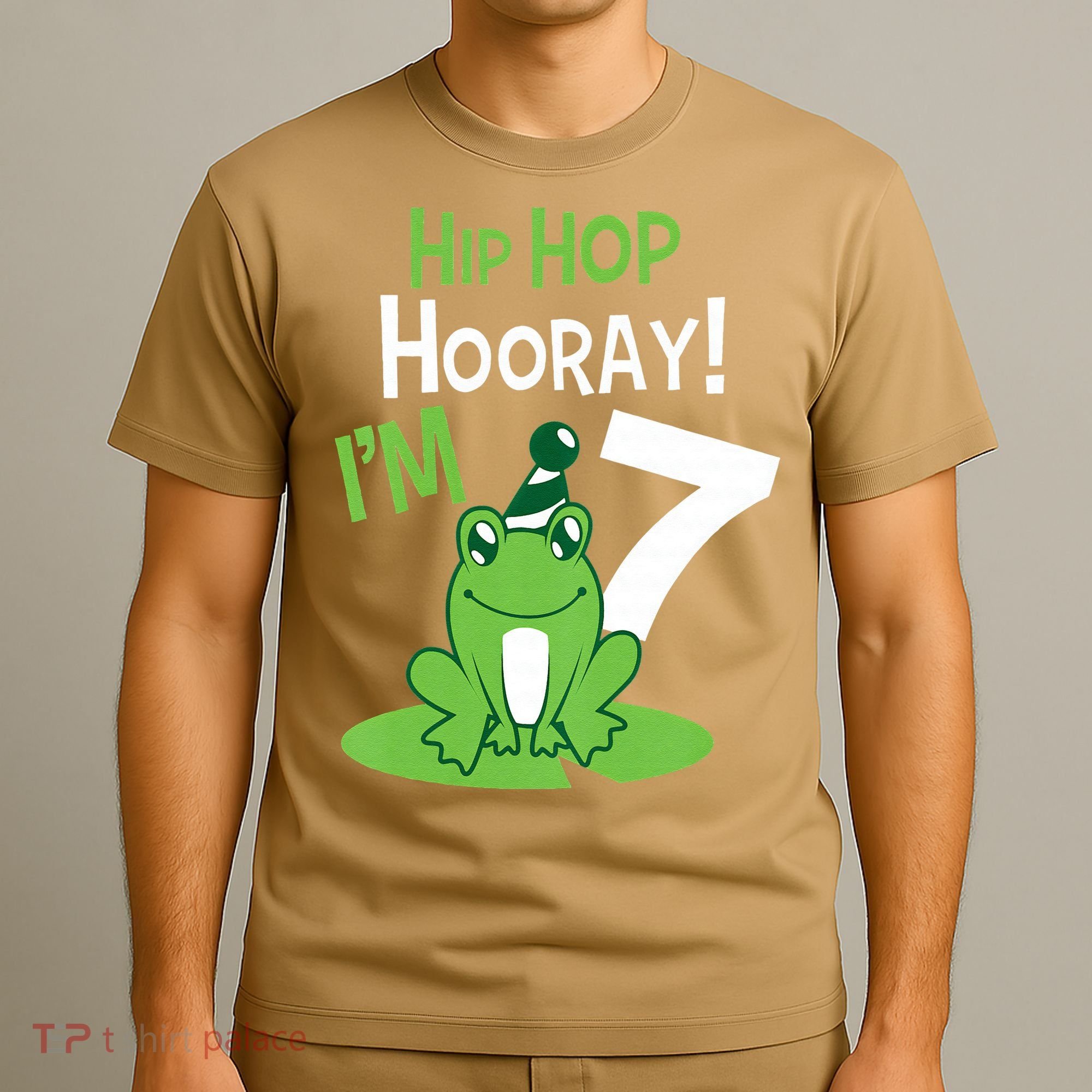 7th Birthday Frog Funny Party 7 Year Old T-Shirt