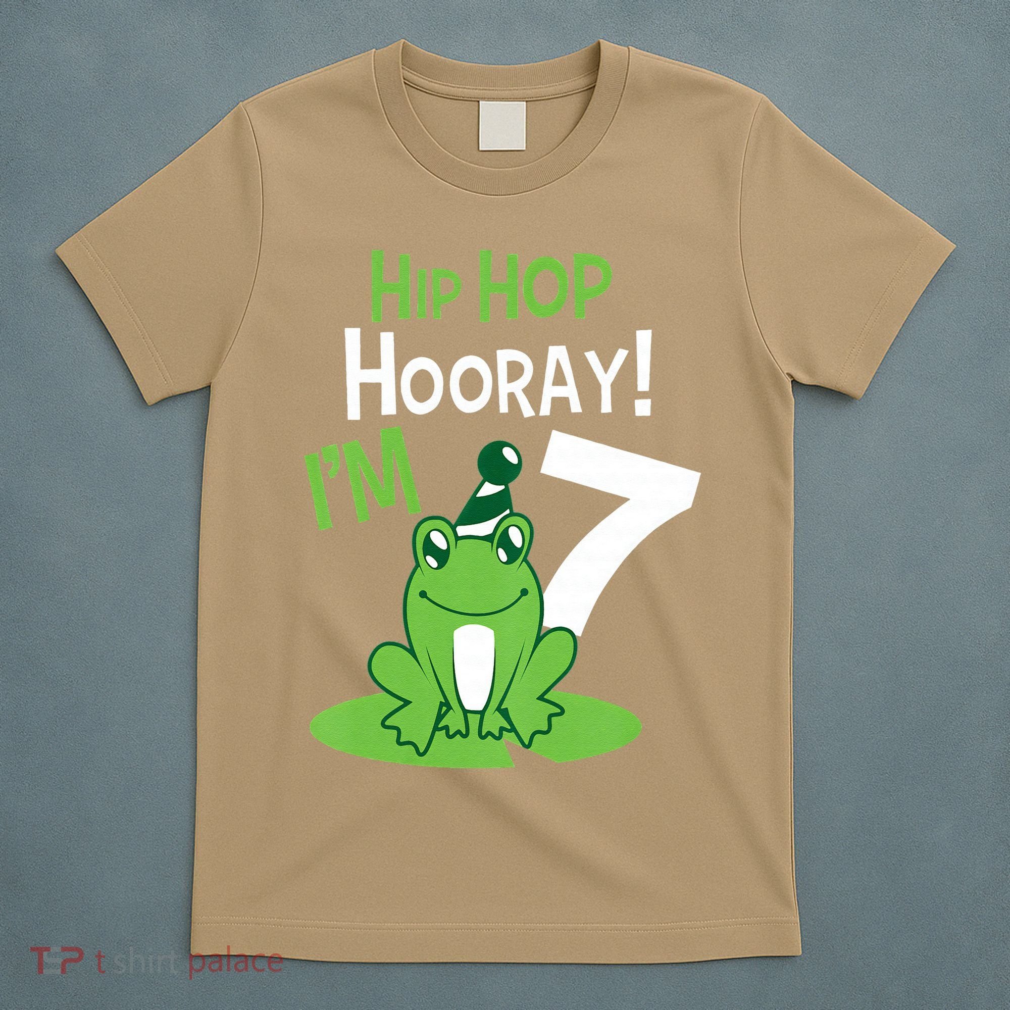 7th Birthday Frog Funny Party 7 Year Old T-Shirt