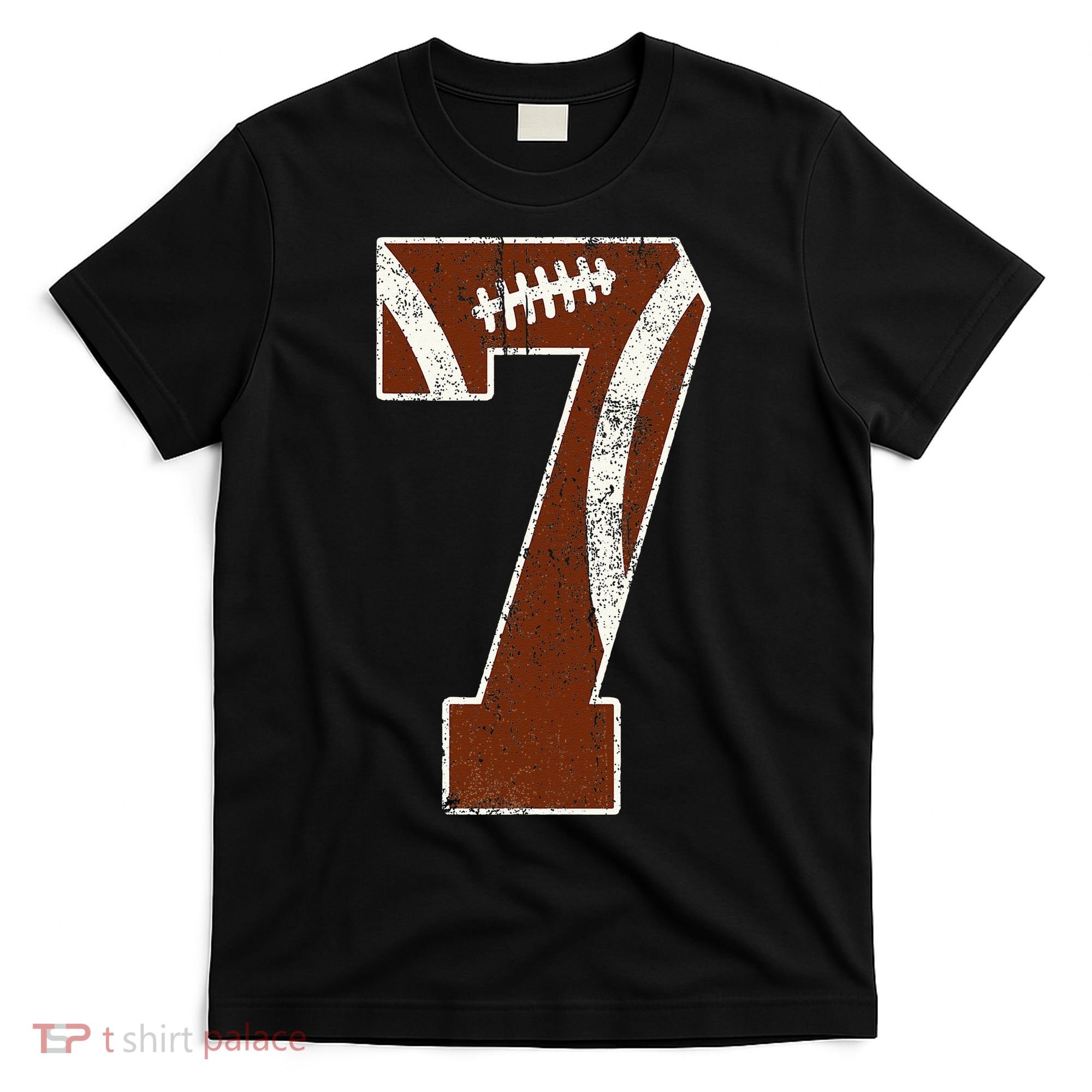 7th Birthday Football Lovers Bdy Boy 7 Year Old Girl T-Shirt