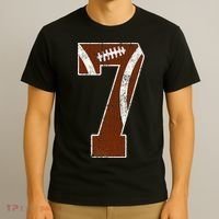 7th Birthday Football Lovers Bdy Boy 7 Year Old Girl T-Shirt thumb 3