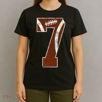 7th Birthday Football Lovers Bdy Boy 7 Year Old Girl T-Shirt thumb 4