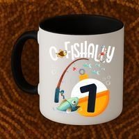 7th Birthday Fishing Theme For And OFishally 7 Coffee Mug thumb 2