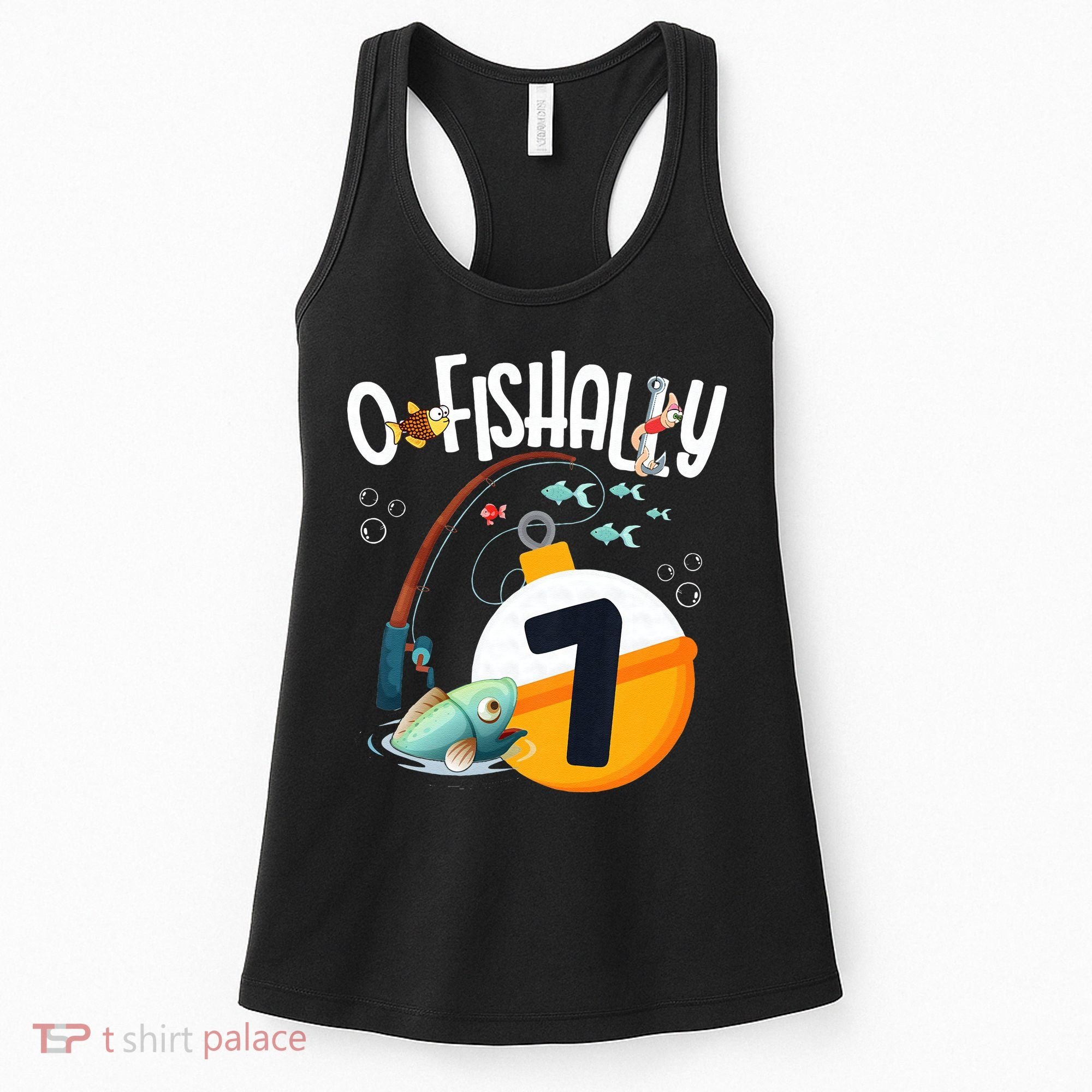 7th Birthday Fishing Theme For And OFishally 7 Women's Tank Top