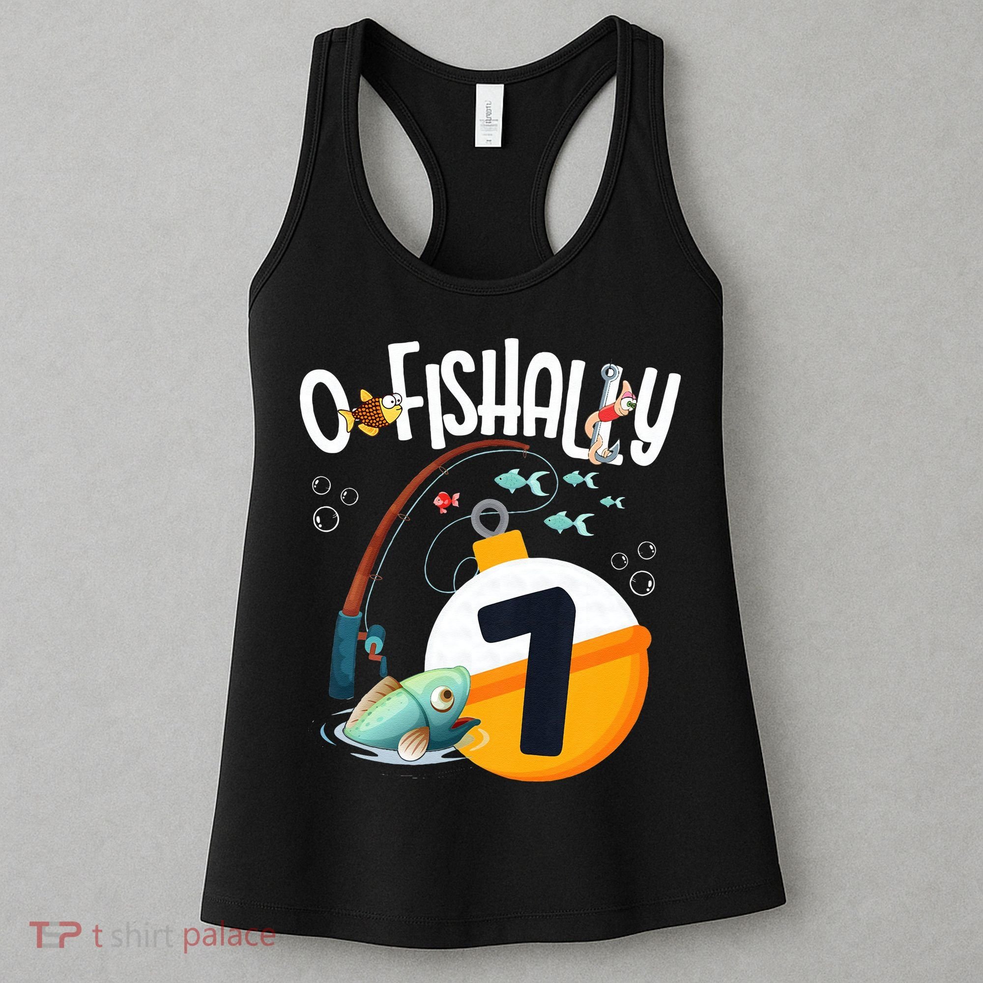 7th Birthday Fishing Theme For And OFishally 7 Women's Tank Top