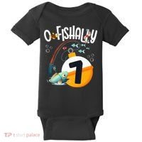 7th Birthday Fishing Theme For And OFishally 7 Baby Bodysuit thumb 0
