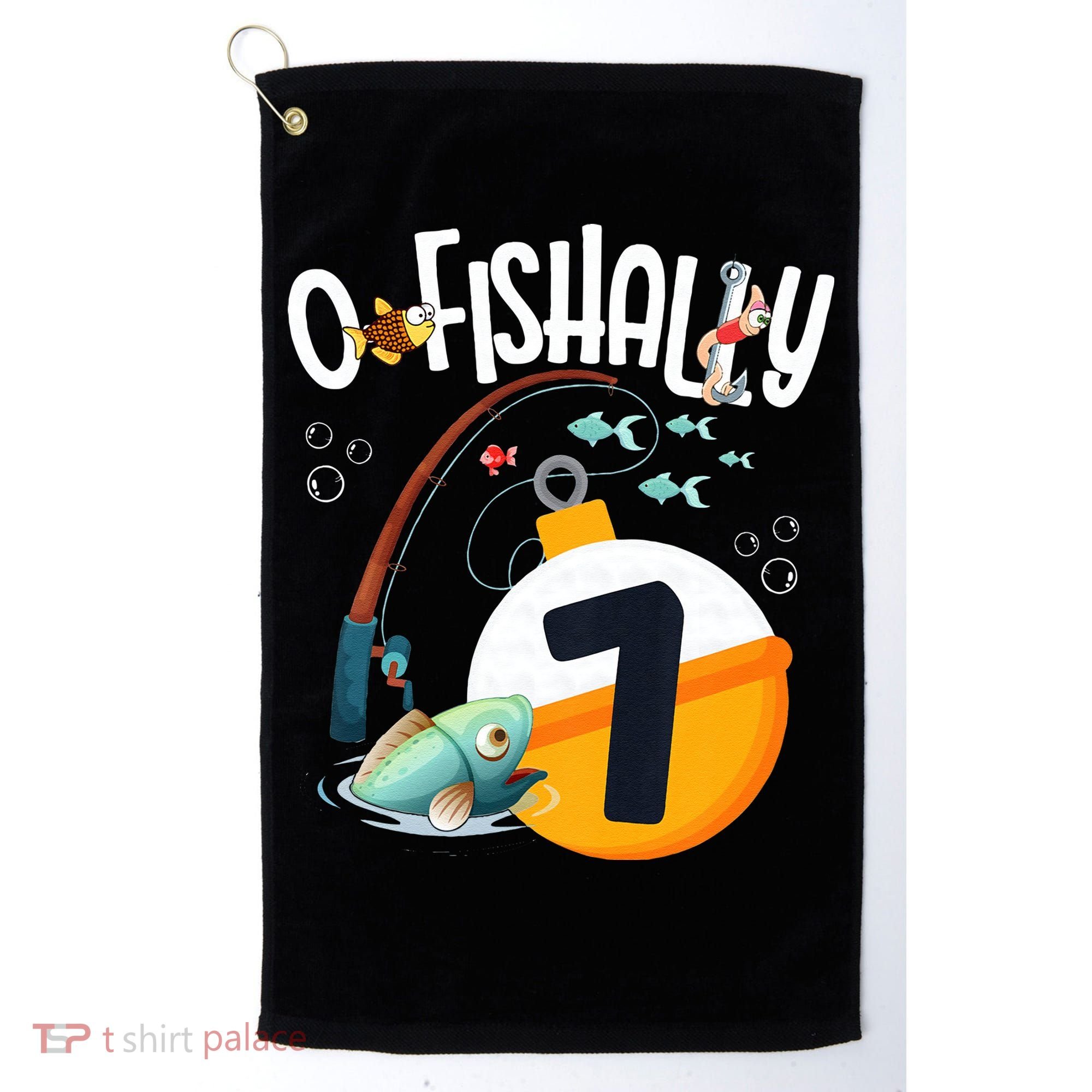 7th Birthday Fishing Theme For And OFishally 7 Golf Towel