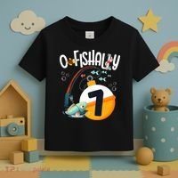 7th Birthday Fishing Theme For And OFishally 7 Toddler T-Shirt thumb 3