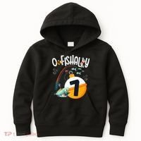 7th Birthday Fishing Theme For And OFishally 7 Kids Hoodie thumb 0