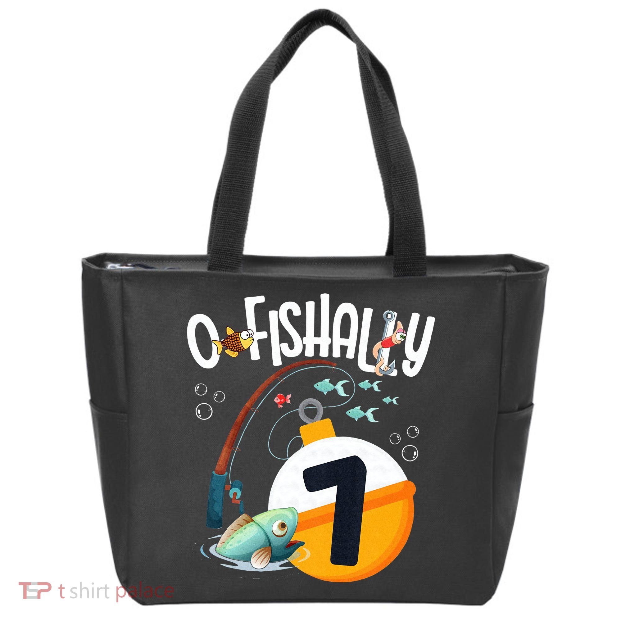 7th Birthday Fishing Theme For And OFishally 7 Tote Bag