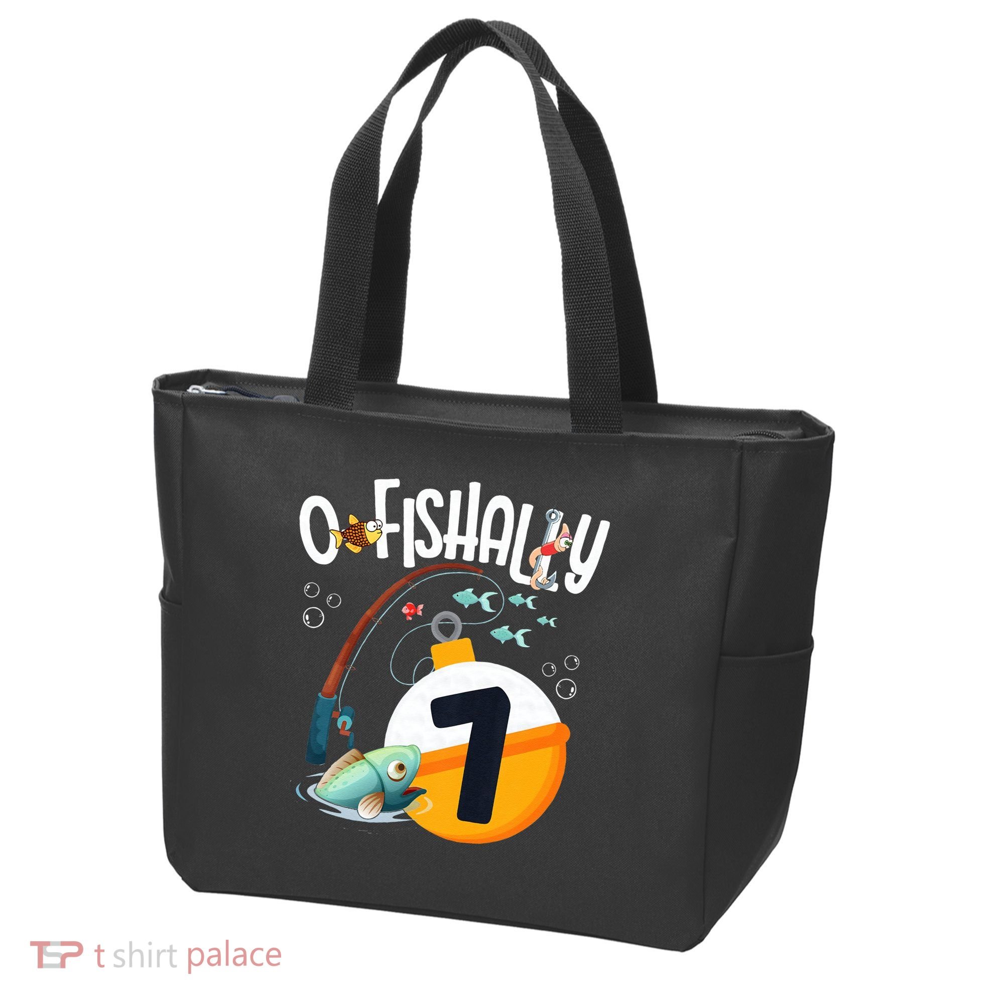 7th Birthday Fishing Theme For And OFishally 7 Tote Bag