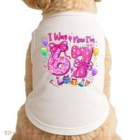 7th Birthday Girl I Was 6 Now I'm 7 Doggie Tank thumb 0