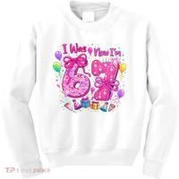7th Birthday Girl I Was 6 Now I'm 7 Kids Sweatshirt thumb 0