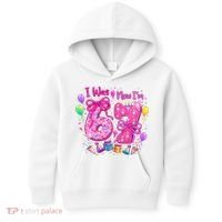 7th Birthday Girl I Was 6 Now I'm 7 Kids Hoodie thumb 0