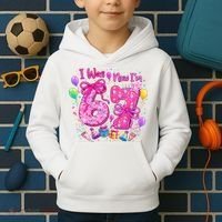 7th Birthday Girl I Was 6 Now I'm 7 Kids Hoodie thumb 2