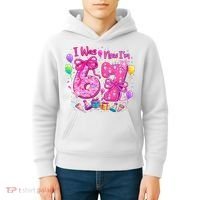 7th Birthday Girl I Was 6 Now I'm 7 Kids Hoodie thumb 4