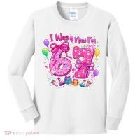 7th Birthday Girl I Was 6 Now I'm 7 Kids Long Sleeve Shirt thumb 0