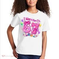 7th Birthday Girl I Was 6 Now I'm 7 Kids T-Shirt thumb 2