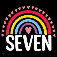 7th Birthday Gift Rainbow Fan 7 Years Olds 7 Bday Cute Coffee Mug thumb 5
