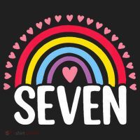 7th Birthday Gift Rainbow Fan 7 Years Olds 7 Bday Cute Beanie thumb 2