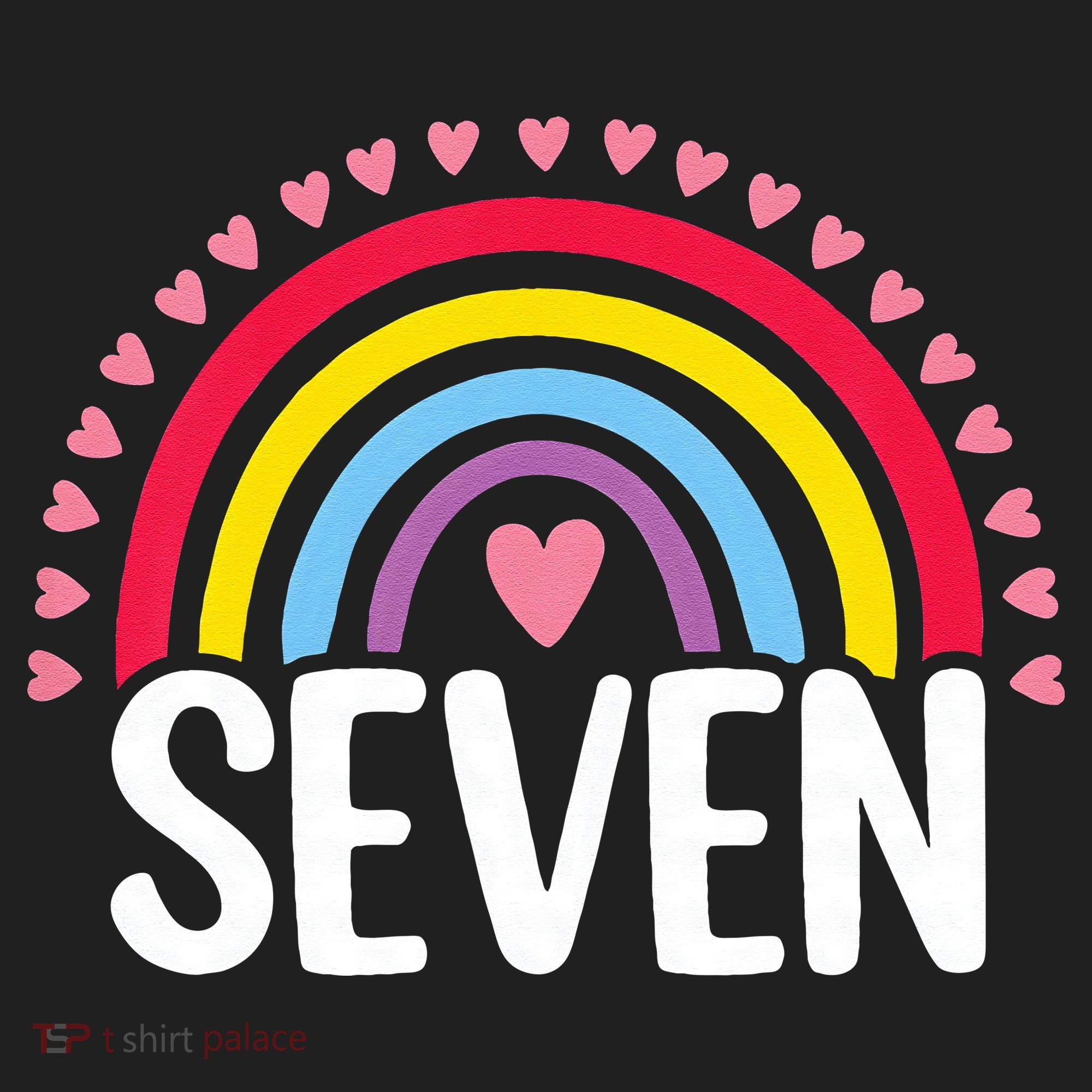 7th Birthday Gift Rainbow Fan 7 Years Olds 7 Bday Cute Beanie