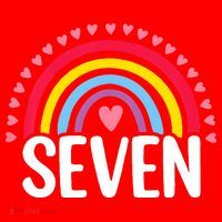7th Birthday Gift Rainbow Fan 7 Years Olds 7 Bday Cute Santa Hat thumb 1