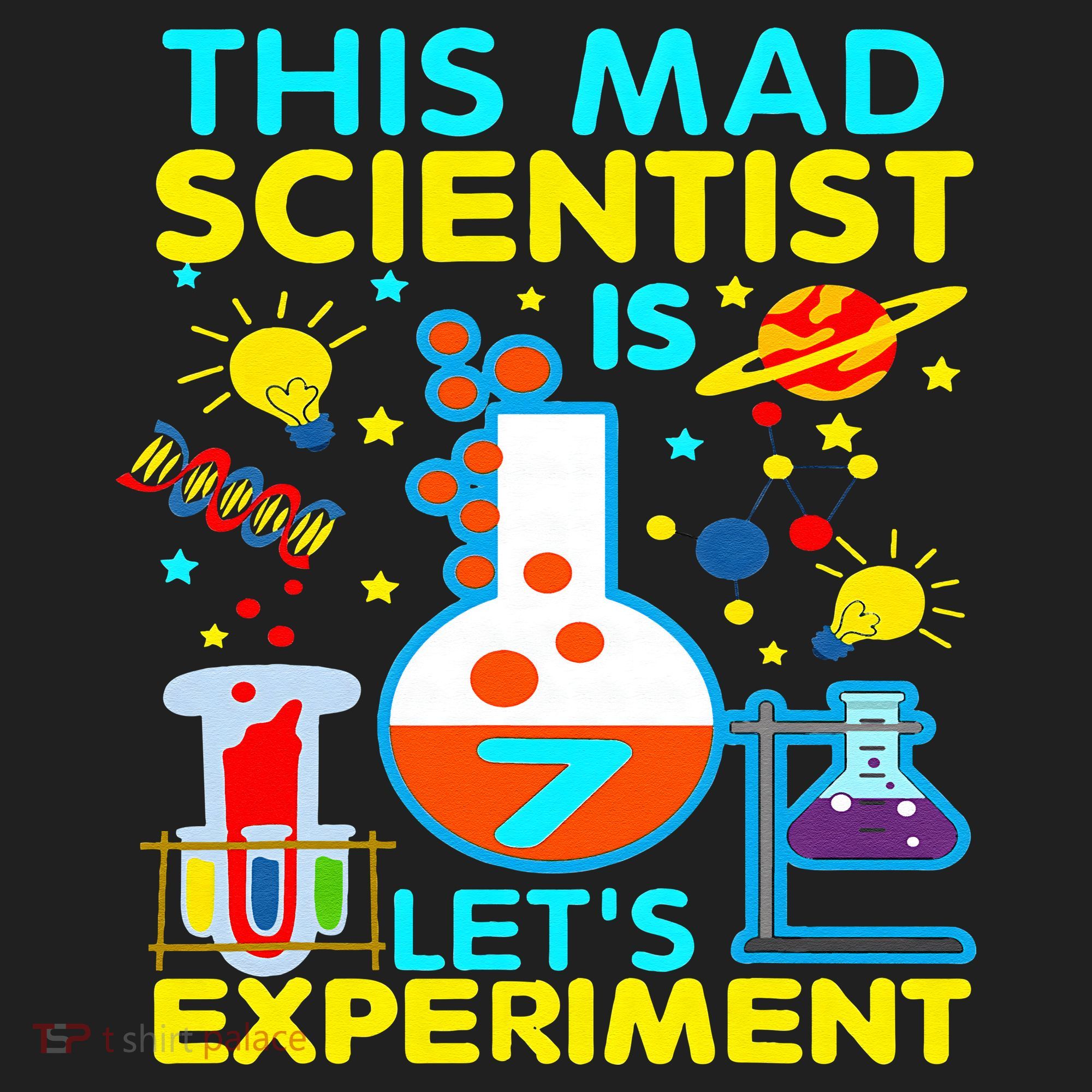 7th Birthday Gift This Mad Scientist Is 7 Let's Experiment Women's Sweatshirt