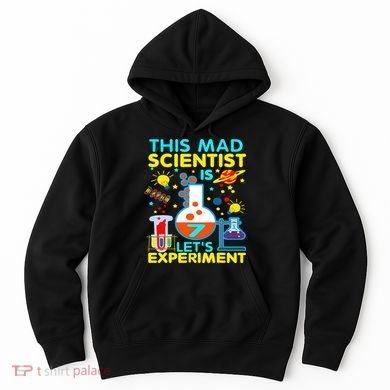 7th Birthday Gift This Mad Scientist Is 7 Let's Experiment Hoodie
