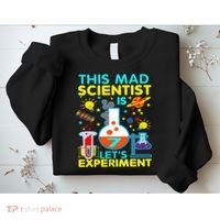 7th Birthday Gift This Mad Scientist Is 7 Let's Experiment Sweatshirt thumb 2