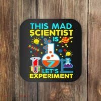 7th Birthday Gift This Mad Scientist Is 7 Let's Experiment Coaster thumb 0