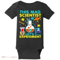 7th Birthday Gift This Mad Scientist Is 7 Let's Experiment Baby Bodysuit thumb 0