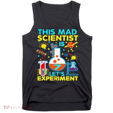 7th Birthday Gift This Mad Scientist Is 7 Let's Experiment Tank Top