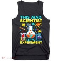 7th Birthday Gift This Mad Scientist Is 7 Let's Experiment Tank Top thumb 0