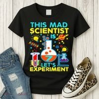 7th Birthday Gift This Mad Scientist Is 7 Let's Experiment Women's T-Shirt thumb 3