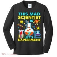 7th Birthday Gift This Mad Scientist Is 7 Let's Experiment Kids Long Sleeve Shirt thumb 0