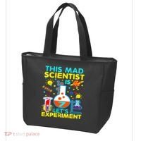 7th Birthday Gift This Mad Scientist Is 7 Let's Experiment Tote Bag thumb 3