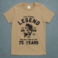 75th Birthday Gift The Fishing Legend 75 Years Fisherman T-Shirt thumb 5