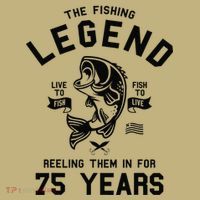 75th Birthday Gift The Fishing Legend 75 Years Fisherman T-Shirt thumb 7