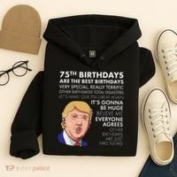 75Th Birthday Gift Funny Trump Hoodie thumb 4