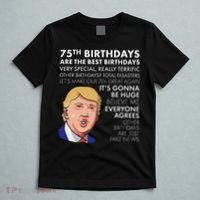75Th Birthday Gift Funny Trump T-Shirt thumb 5