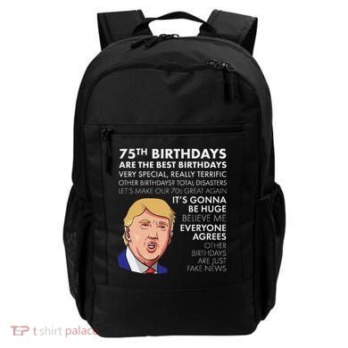 75Th Birthday Gift Funny Trump Backpack