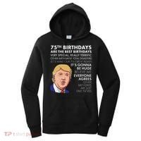 75Th Birthday Gift Funny Trump Women's Hoodie thumb 0