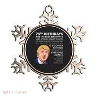 75Th Birthday Gift Funny Trump Ornament thumb 0