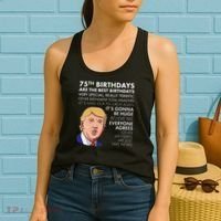 75Th Birthday Gift Funny Trump Women's Tank Top thumb 2
